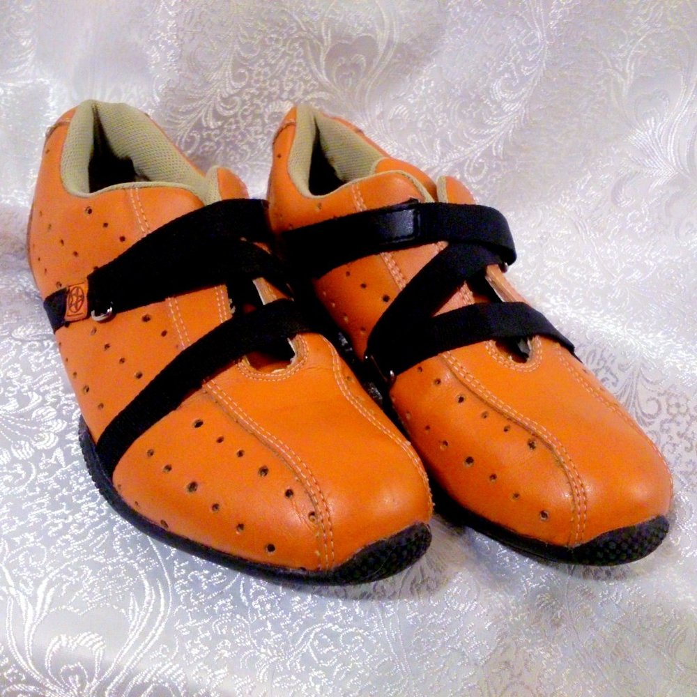 Romano Moda Urbana Orange Leather  Comfort Shoes